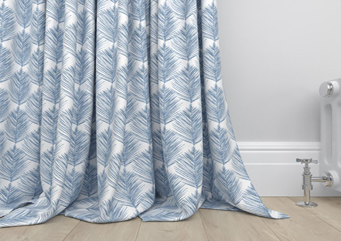 Gentle Palm, Navy - Made to Measure Curtains - Image 6